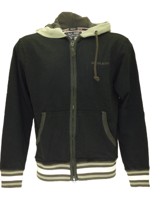 Armani SS15 full zip hoodie in black(S)