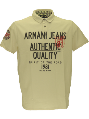 Armani SS15 short sleeved 3-button polo in white(XXL)