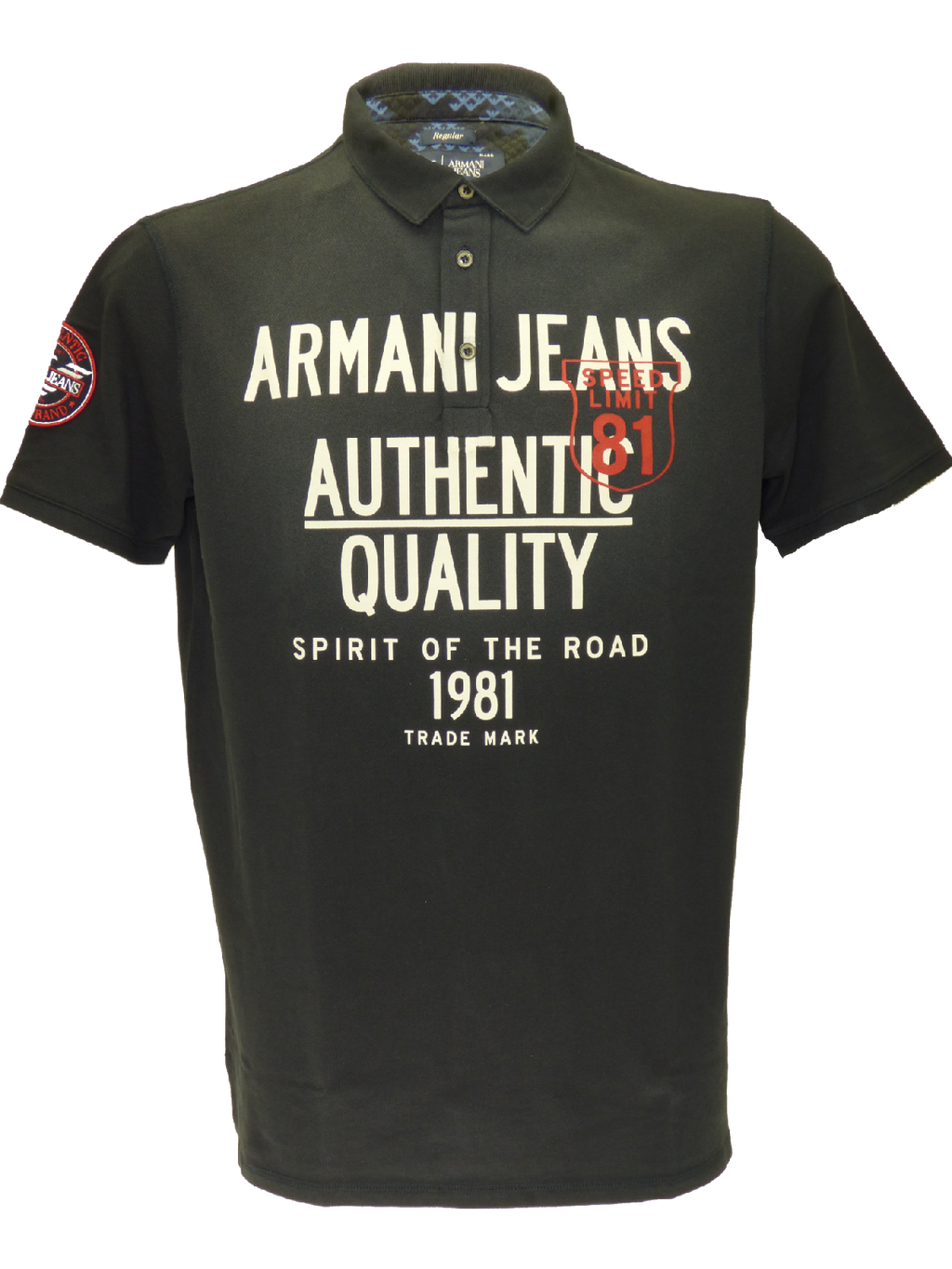 Armani SS15 short sleeved 3-button polo in Navy(L)