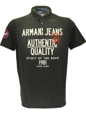 Armani SS15 short sleeved 3-button polo in Navy(L)