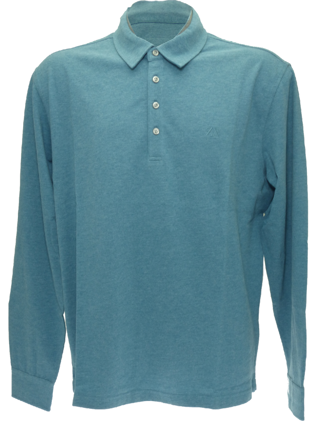 Zegna winter polo knitwear in acquamarine(3XL)