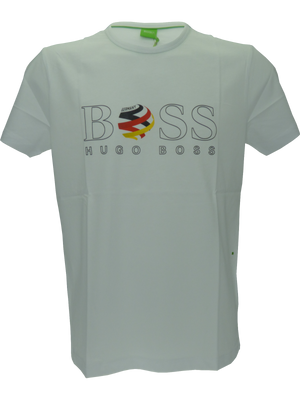 Hugo Boss Tee Flag T-Shirt in White - Germany(XL)